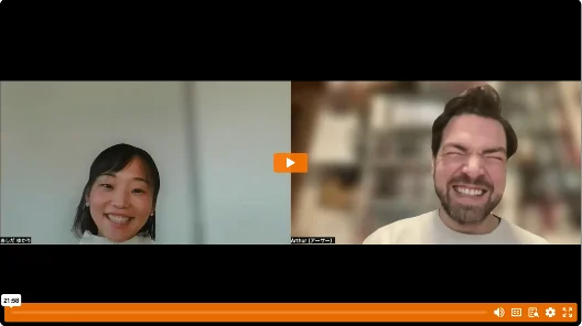 Ashida Yukari様とアーサーのインタビュー動画